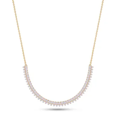 Maren Pavé Fringe Tennis Necklace