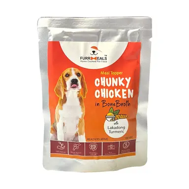 Chunky Chicken in Bone Broth Meal Topper (with Lakadong Turmeric )