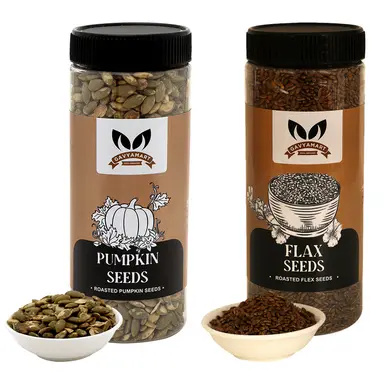 Pumpkin and Flax Seeds Healthy Combo for Wellness