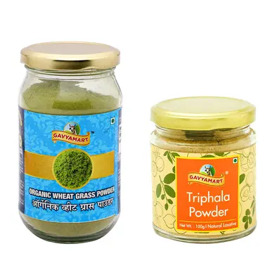 Wheatgrass Powder & Triphala Detox Combo for Wellness