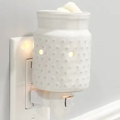 Hobnail Candle Wax Warmer - White