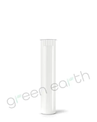 Child Resistant Opaque Recyclable Plastic Pop Top Tubes | 90mm - White - Closed | Sample