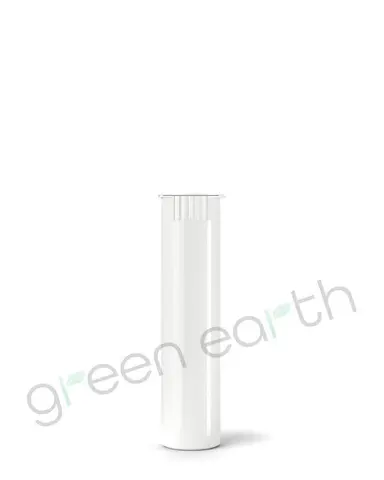 Child Resistant Opaque Recyclable Plastic Pop Top Tubes | 78mm - White - Closed | Sample