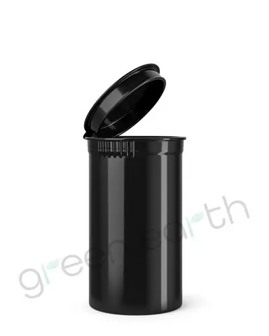 Child Resistant Opaque Recyclable Plastic Pop Top Containers | 19 Dram - Black | Sample