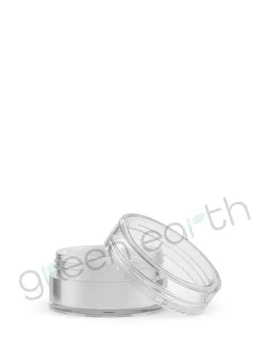 Small Recyclable Clear Plastic Jars w/ Lids & White Silicone Inserts | 10 mL - Clear | Sample
