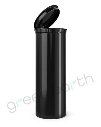 Child Resistant Opaque Recyclable Plastic Pop Top Containers | 60 Dram - Black | Sample