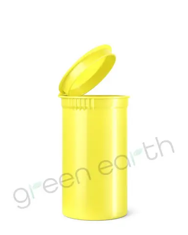 Child Resistant Opaque Recyclable Plastic Pop Top Containers | 19 Dram - Lemon | Sample