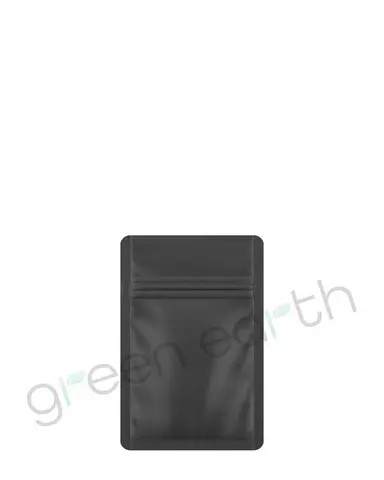 Tamper Evident Matte Opaque Mylar Bags w/ Tear Notch | 3in x 4.5in - Black - No Tear Notch | Sample