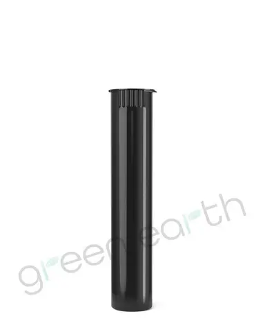 Child Resistant Opaque Recyclable Plastic Pop Top Tubes | 98mm - Black - Closed | Sample