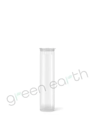 Child Resistant Translucent Recyclable Plastic Pop Top Tubes | 78mm - Clear - Closed | Sample