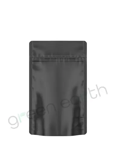 Tamper Evident Matte Opaque Mylar Bags w/ Tear Notch | 4in x 6.5in (Small) - Black - No Tear Notch | Sample