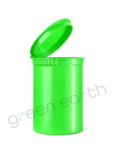 Child Resistant Opaque Recyclable Plastic Pop Top Containers | 30 Dram - Lime | Sample