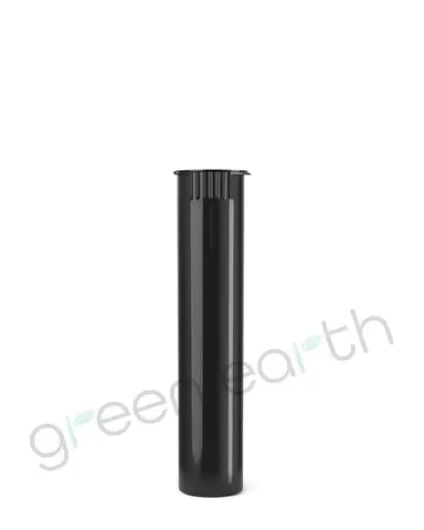 Child Resistant Opaque Recyclable Plastic Pop Top Tubes | 90mm - Black - Closed | Sample