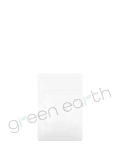 Tamper Evident Matte Opaque Mylar Bags w/ Tear Notch | 3in x 4.5in - White - No Tear Notch | Sample