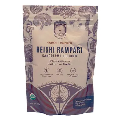Nấm Reishi Hữu Cơ Hamilton's Mushrooms Organic Reishi Rampart – Bột Chiết Xuất Reishi
