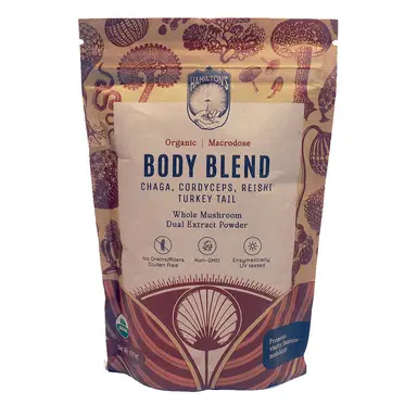 Hamilton's Mushrooms Organic Body Blend – Reishi, Chaga, Cordyceps & Turkey Tail Extract (Wholesale)