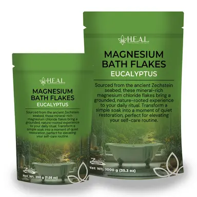 H.E.A.L. Magnesium Chloride Bath Flakes with Eucalyptus Essential Oil