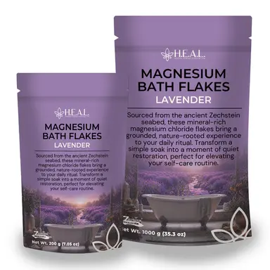 H.E.A.L. Magnesium Chloride Bath Flakes with Lavender Essential Oil