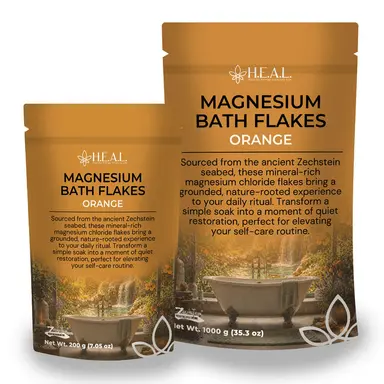 H.E.A.L. Magnesium Chloride Bath Flakes with Orange Essential Oil