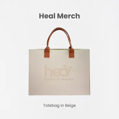 HEAL TOTE BAG - BEIGE