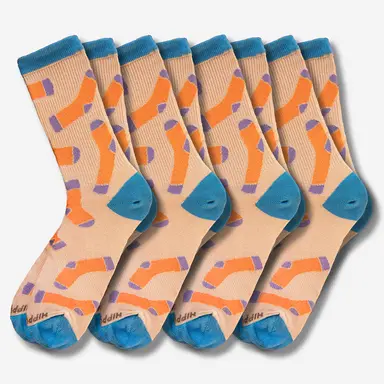 Socks on Socks - 4-Pack Crew Socks by Allison McKeen