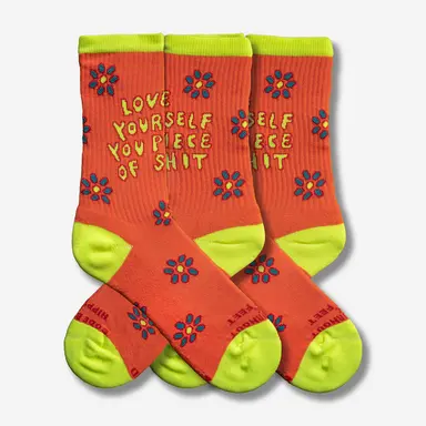 Unfiltered Self-Love Crew Socks by Bode Burnout 2-Pack