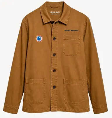 Veste atelier brodée vintage camel
