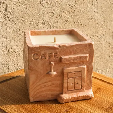 Café Geurkaars in Jesmonite