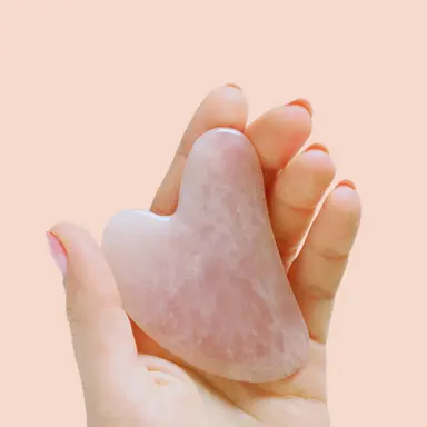 Gua Sha Facial Tool – Rose Quartz Massage Stone for Facial Tension and Circulation
