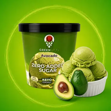 Keto Avocado (Sugar-free Ice Cream)