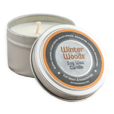 Candle Winter Woods