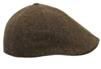 Harris Tweed Duckbill 6 piece Cap - Walnut (MENS)