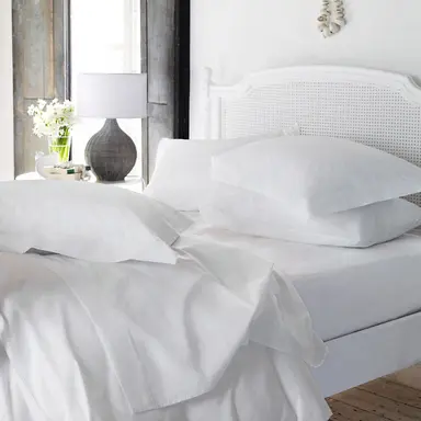 Bedsheet + Duvet Cover + Pillow Cover - 200TC 'White'