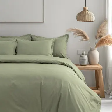 Bed Sheet 300TC Luxury - Frosty Fern (Without Pillow Covers)