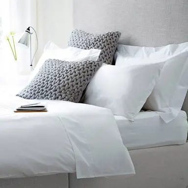 Bedsheet + Duvet Cover + Pillow Cover - 300TC 'White'