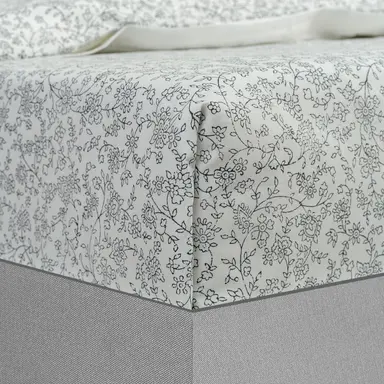 Fitted Sheet Hand Block Printed - Forest