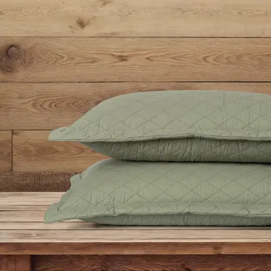 Quilted Pillow Covers - Frosty Fern