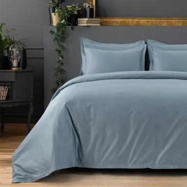 Bed Sheet 600TC Heavenly - Blue Blush (Without Pillow Covers)