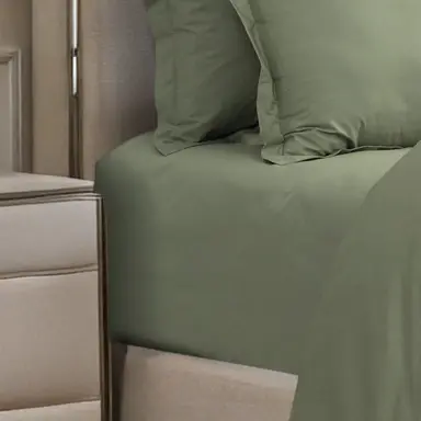 Fitted Sheet 300TC Luxury - Frosty Fern (Without Pillow Covers)