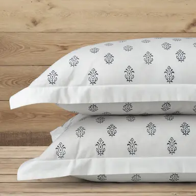 Pillow Covers Hand Block Printed Set of 2 - Ivy