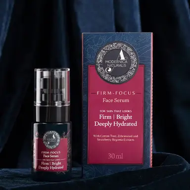 Firm-Focus Face Serum - Firms, Brightens, Hydrates Ageing, Crepey Skin - Focused-Firming Formula with Cotton Tree, Zebrawood, Strawberry Begonia - Bes