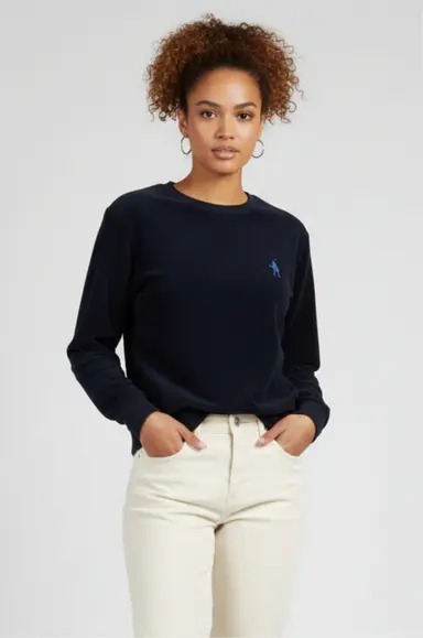 Navy Cotton Sweatshirt