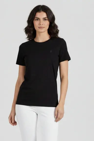 Black Organic cotton Logo T-Shirt