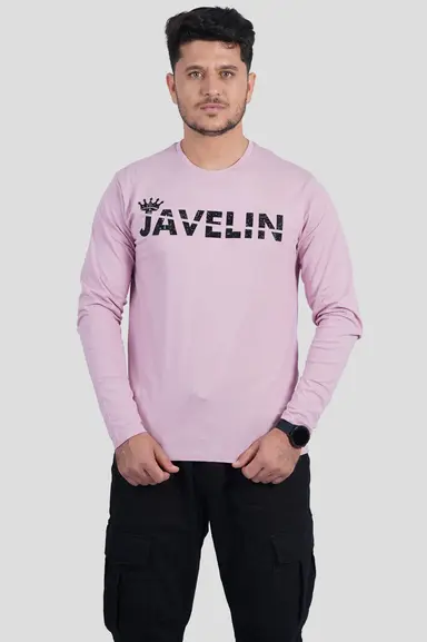 Mauve Shadows Full Sleeve Printed Organic T-Shirt