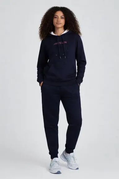 Navy Cotton Hoodie Track Pant Set