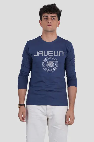 Indigo Full Sleeve Printed Organic T-Shirt