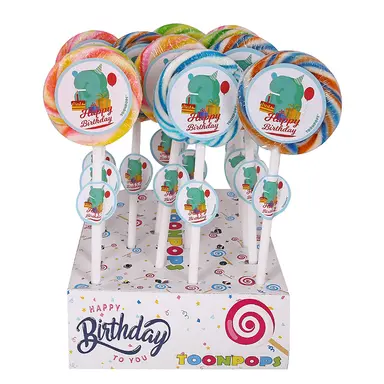 3rd Birthday Pack | Cartoon Lollipops | Pack of 60 | Toonpops