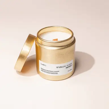 Sparkling Water Neroli | Gold Candle Tin
