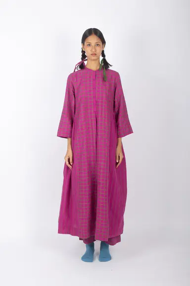 Rubrum | Handwoven Muslin Kurta and Pant Co-Ord Set