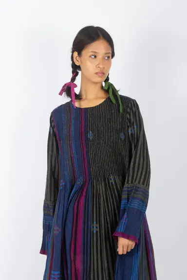 Regia | Black Handwoven Organic Cotton Dress